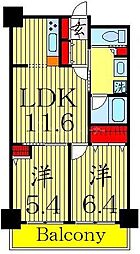 イーストコア曳舟一番館 2LDKの間取図画像