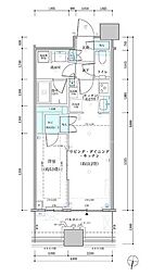 パークタワー勝どきサウス 1LDKの間取図画像