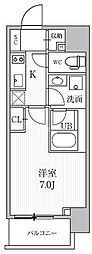 SEASONFLATS押上 1Kの間取図画像