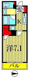 COMFORIA錦糸町 1Kの間取図画像