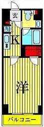 ルーブル清澄白河参番館 1Kの間取図画像