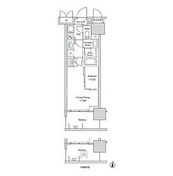 ブルックサイドレジデンス木場 2Kの間取図画像