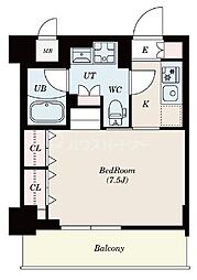 S-RESIDENCE木場fluspark 1Kの間取図画像