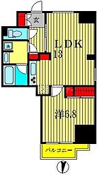 パークアクシス錦糸町レジデンス 1LDKの間取図画像