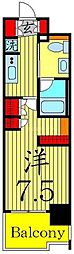 プラウドフラット両国サウス 1Kの間取図画像