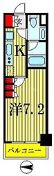 パークアクシス菊川ステーションゲート 1Kの間取図画像