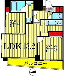 ParkCube本所吾妻橋 2LDKの間取図画像