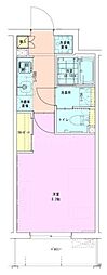 門前仲町レジデンス六番館 1Kの間取図画像
