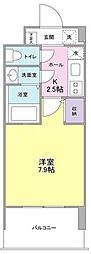 ラークガーデン木場 1Kの間取図画像