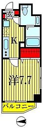 Risingplace両国 1Kの間取図画像