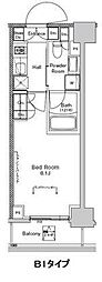 プラウドフラット門前仲町5 1Kの間取図画像