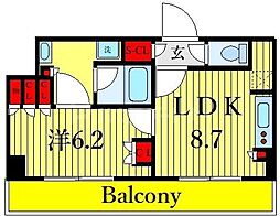 パークアクシス東陽町・親水公園 1LDKの間取図画像