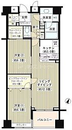 KDXレジデンス日本橋水天宮 2LDKの間取図画像