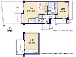 ディアコート逗子海岸 2LDKの間取図画像