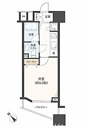 ファーストリアルタワー新宿 1Kの間取図画像