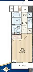 ファーストリアルタワー新宿 1Kの間取図画像