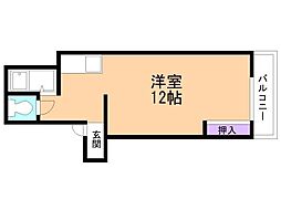パークコート中島町 ワンルームの間取図画像