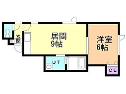 エクセレントハウス2 1LDKの間取図画像