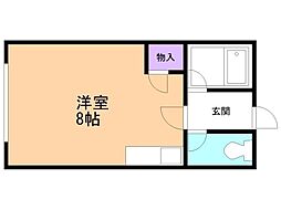 ノースコート梁川 ワンルームの間取図画像