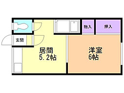 THEBRONXAPT'S 1DKの間取図画像