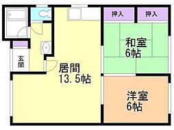 ハウスユー 2LDKの間取図画像