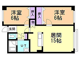 アールズコート 2LDKの間取図画像