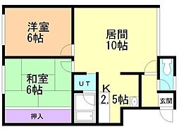 メゾンドルチェ 2LDKの間取図画像