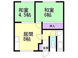 マンションあずま 2DKの間取図画像