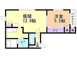 BEAUX杉並 1LDKの間取図画像