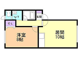 レジェーロ藤 1LDKの間取図画像