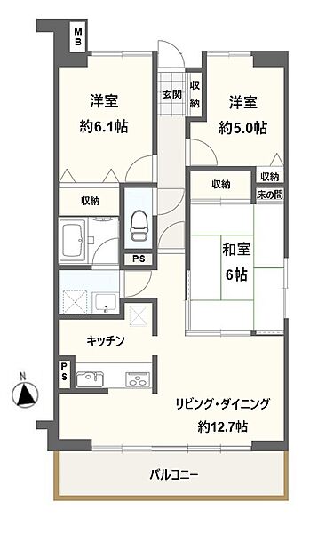間取りを拡大表示