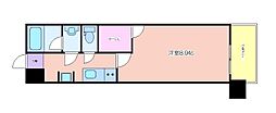 レジディア京町堀 1Kの間取図画像