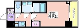 ジアコスモ江戸堀パークフロント 1Kの間取図画像