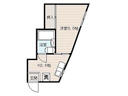 エンビイマンション 1Kの間取図画像
