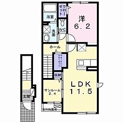 アルモニ 1LDKの間取図画像