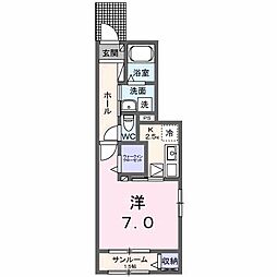 ルミネージュ 1Kの間取図画像