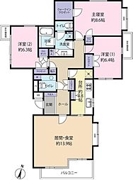 パーク・ハイム氷川台二丁目 3LDKの間取図画像