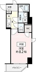 アトレ東葛西 1Kの間取図画像