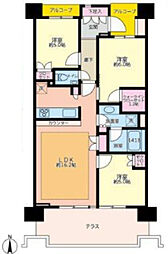パークホームズ元住吉テラス 3LDKの間取図画像