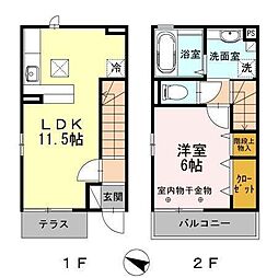 カーサセグーラ 1LDKの間取図画像