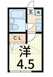 アーク金町 1Kの間取図画像