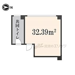 柴定ビルシャトレ西陣 ワンルームの間取図画像