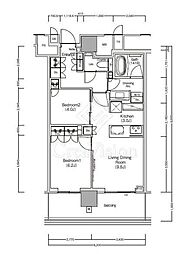 JIYUGAOKA MUSE SQUARE THE RESI 2LDKの間取図画像