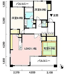 キャッスルハイツ半田中町 3LDKの間取図画像