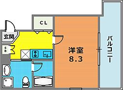 ジョイシティ駒沢大学 1Kの間取図画像