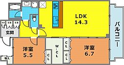 FULLHOUSEGAKUGEIDAIGAKU 2LDKの間取図画像