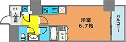 HF駒沢公園レジデンスTOWER ワンルームの間取図画像