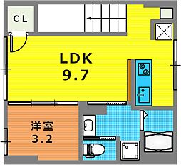 世田谷区野沢1丁目マンション 1LDKの間取図画像