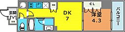 Brilliaist池尻大橋 1DKの間取図画像