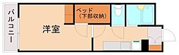 レオパレスマウナ 1Kの間取図画像
